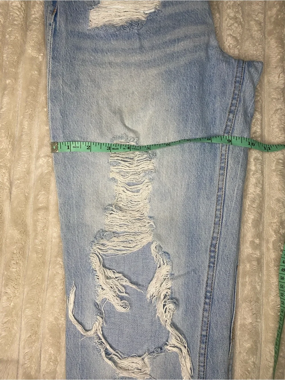 Aeropostale Light Blue Distressed Mom Jeans Size 2
